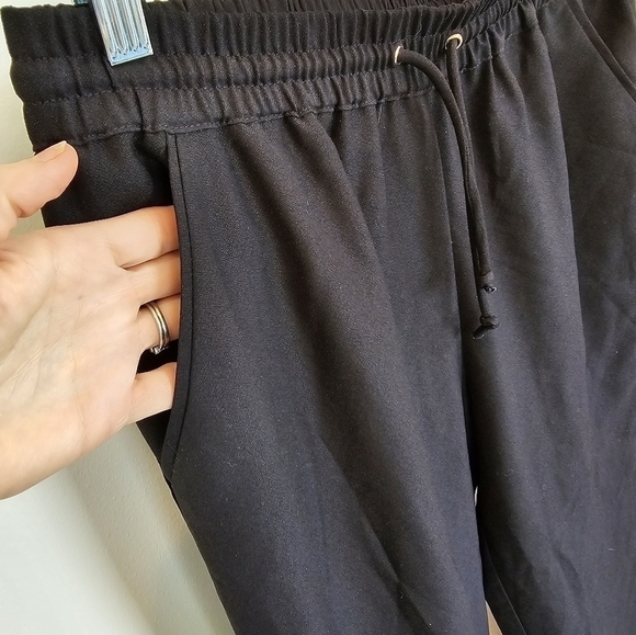 Vince Camuto Black Pull On Drawstring Waist Dress Casual Ankle Pants Size Medium - Picture 4 of 10